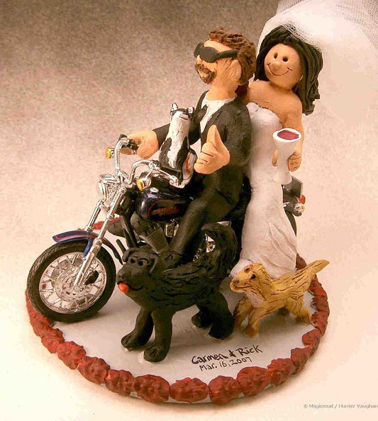Harley Davidson Wedding Cake Topper