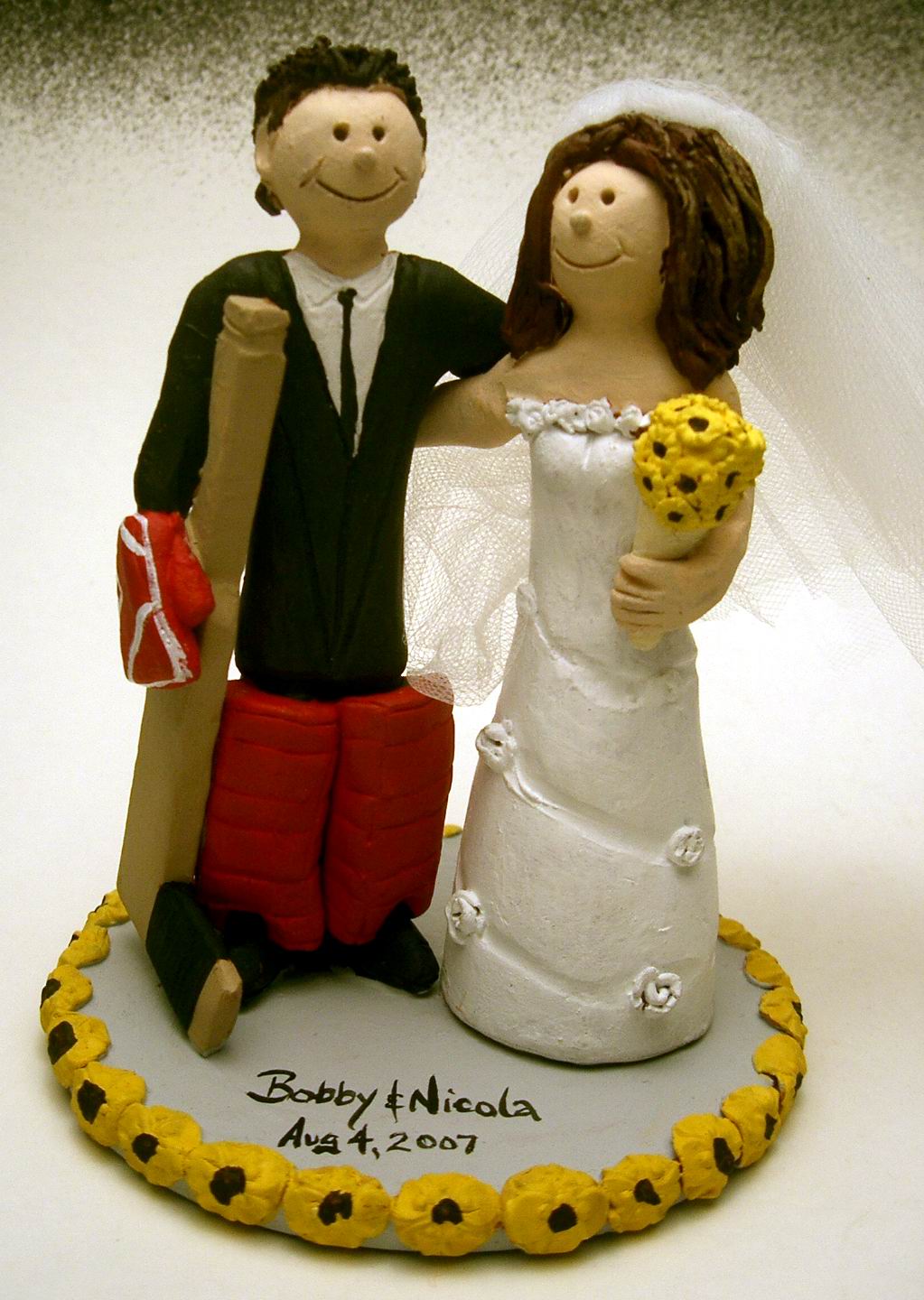 Hockey Goalie Wedding Cake Topper