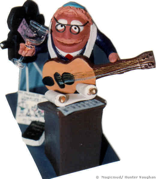 Judaica Gift....a Personalized Figurine for Rabbi, guitar playing, film making man