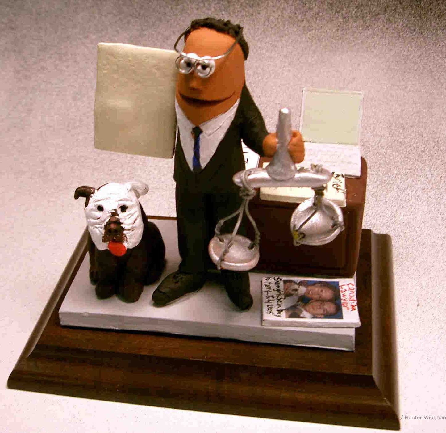 Lawyer Figurine with his trusty Bulldog