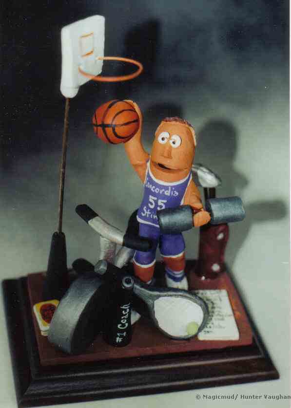 custom trophy with his basketball, riding machine,tennis, golf, weights, personalized gift for the athelete's birthday