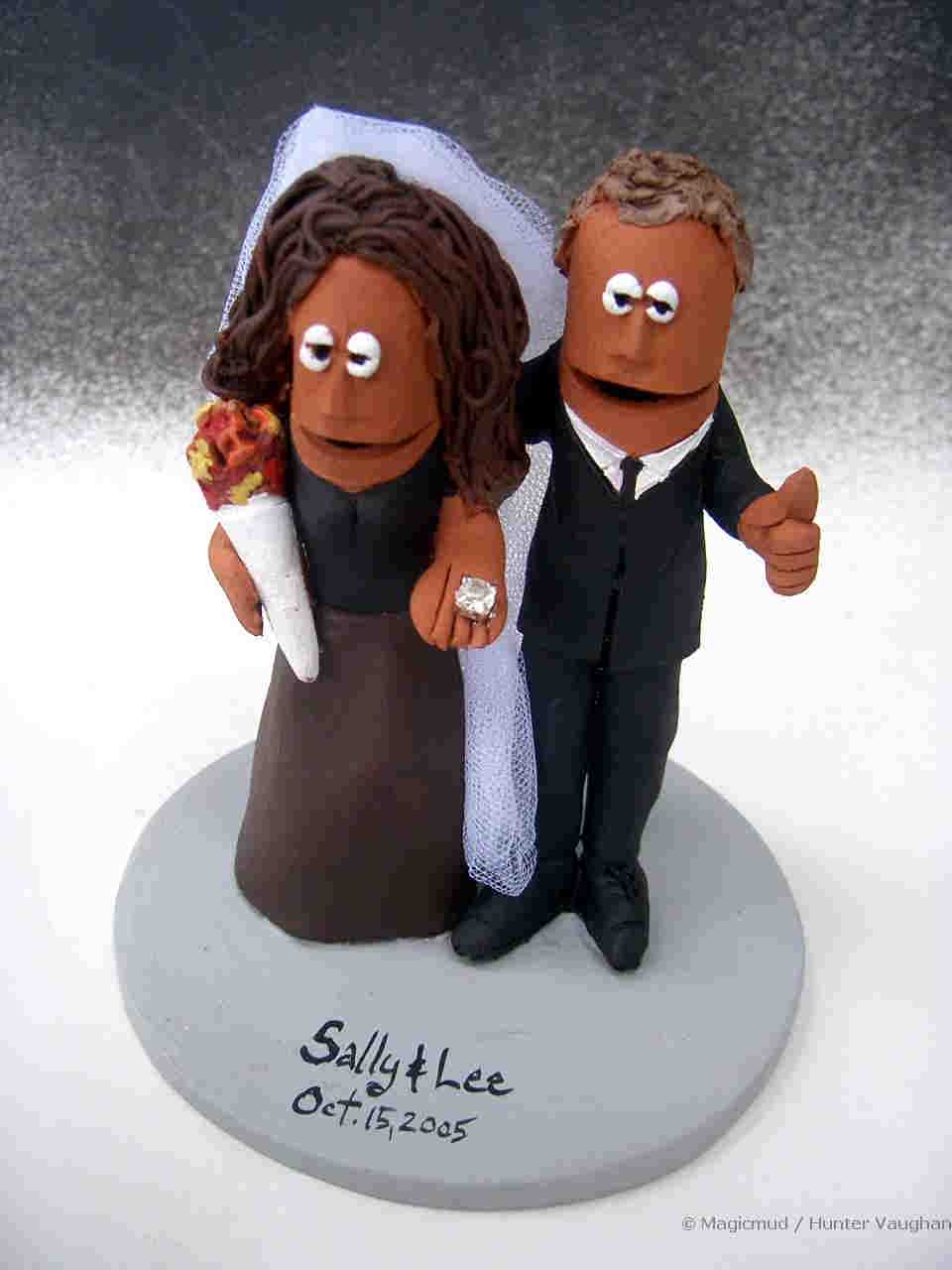 Wedding Cake Topper with Customized Gown