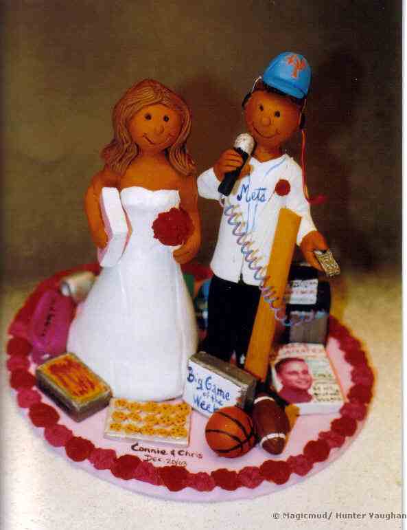 Wedding Cake Topper Personalized for Baseball Fans