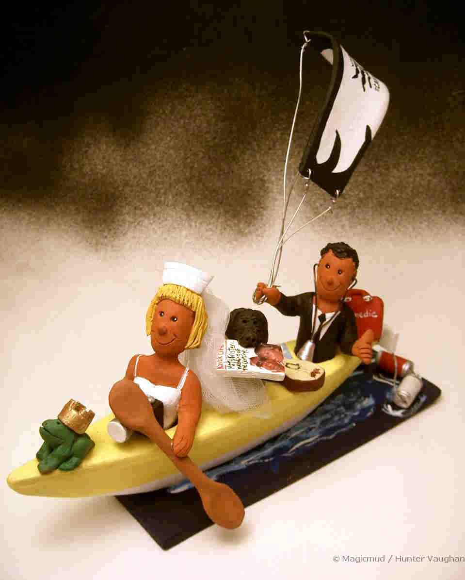 Wedding Cake Topper Customized for Canoeists