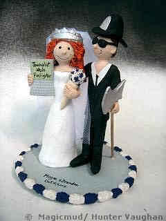 Wedding Cake Topper Personalized for Fireman