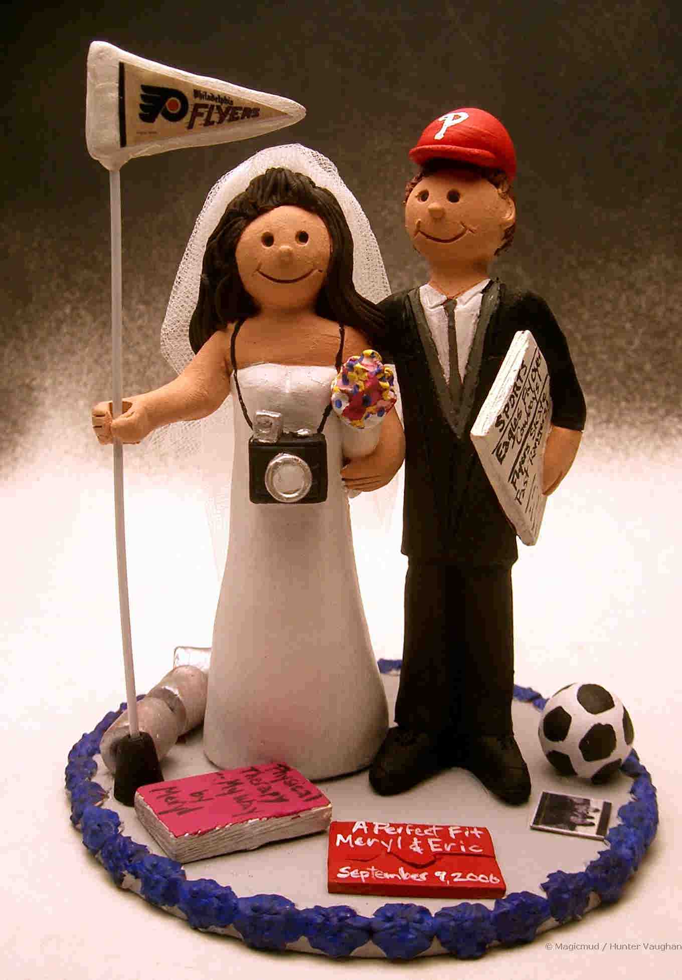 Wedding Cake Topper for Photographer and Journalist