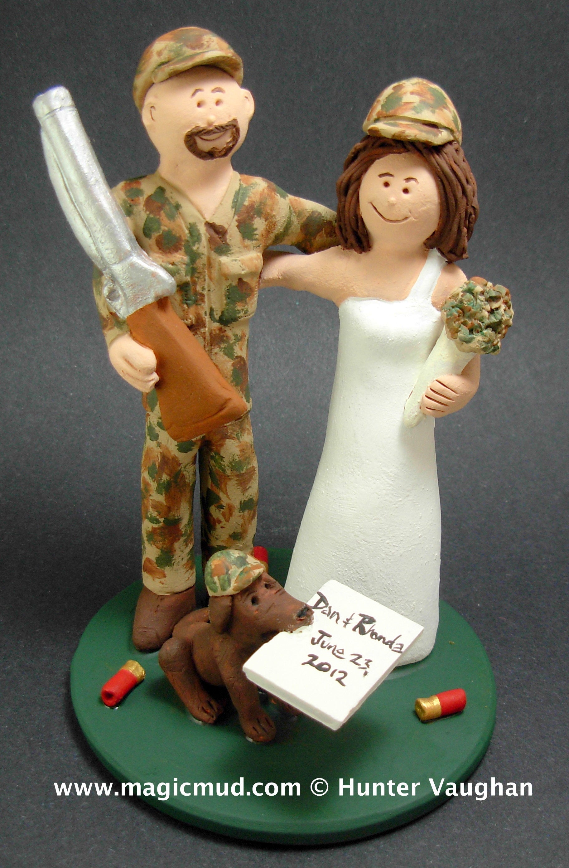 Hunting Groom Wedding Cake Topper, Duck Hunter's Wedding Cake Topper - Redneck Wedding Cake Topper - Shotgun Wedding Cake Topper - iWeddingCakeToppers