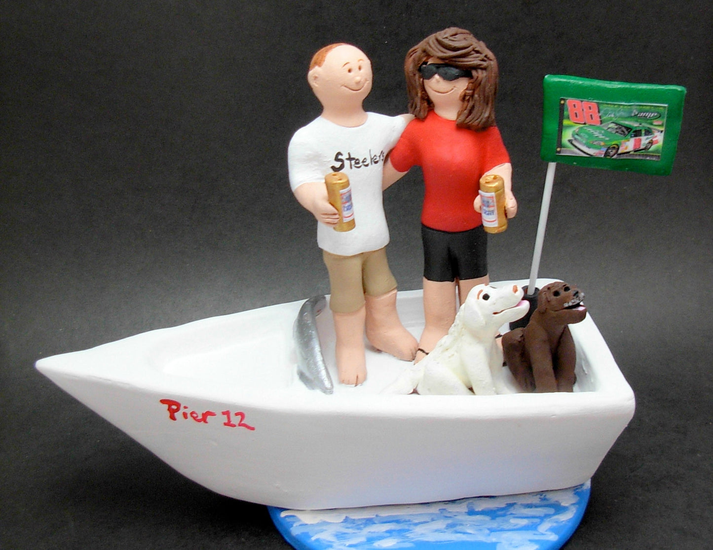 Sailboat Wedding Cake Topper, Yacht Wedding Cake Topper, Power Boat Wedding Cake Topper