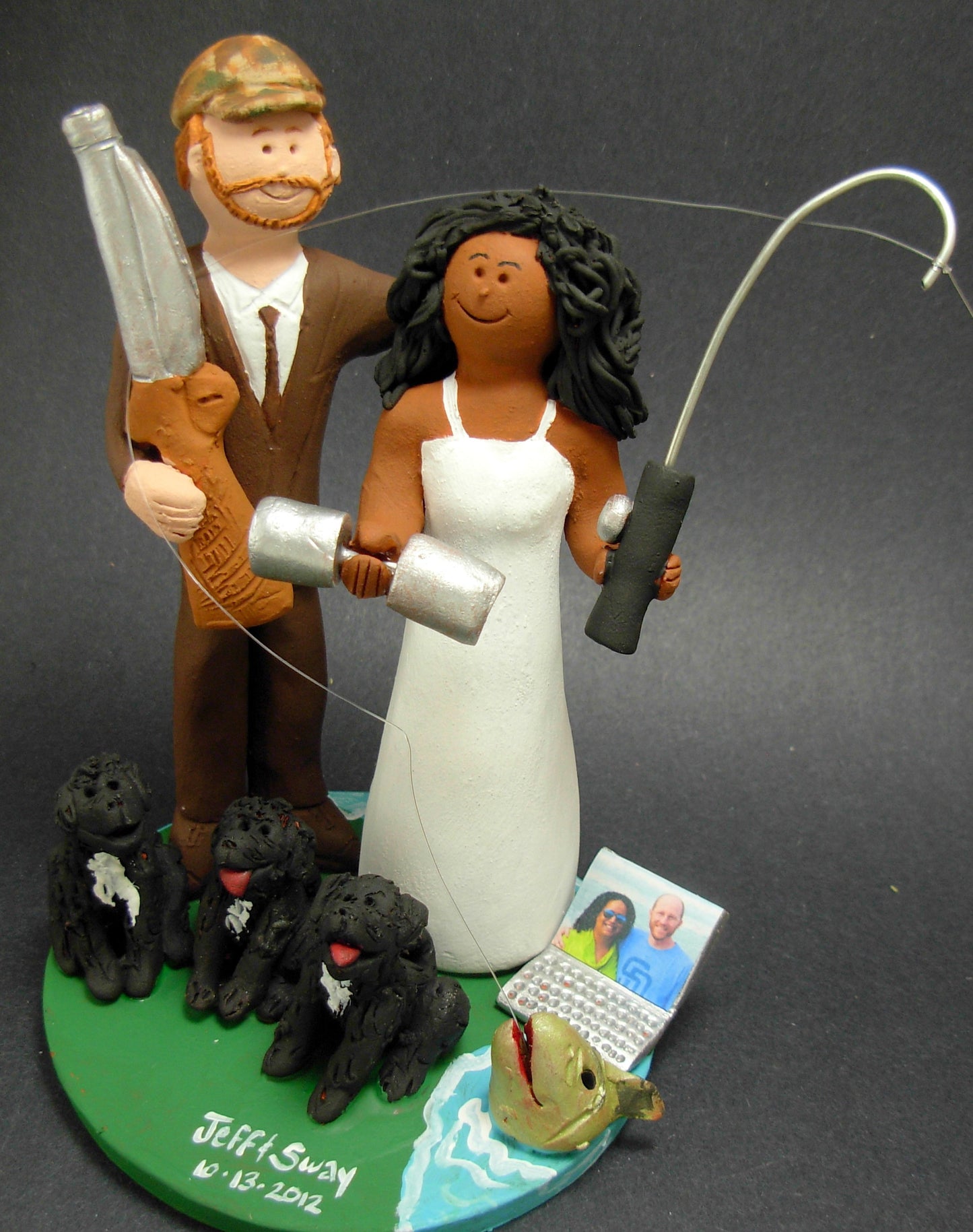 MultiRacial Wedding Cake Toppers, Custom Made Interracial Wedding Cake Topper - Mixed Race Wedding Cake Topper - iWeddingCakeToppers