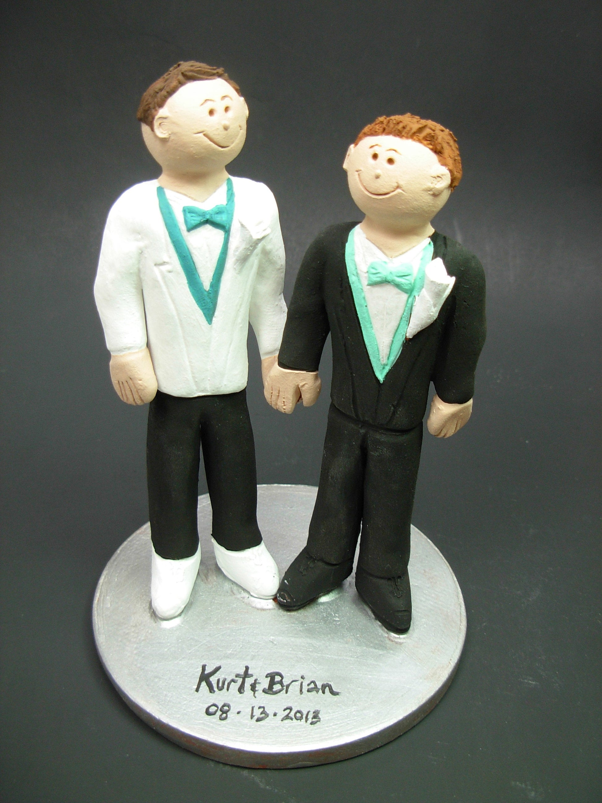 Same Sex Wedding Cake Toppers, Gay Wedding Cake Topper, Two Grooms Wedding Cake Topper - Gay's Wedding Cake Topper - iWeddingCakeToppers