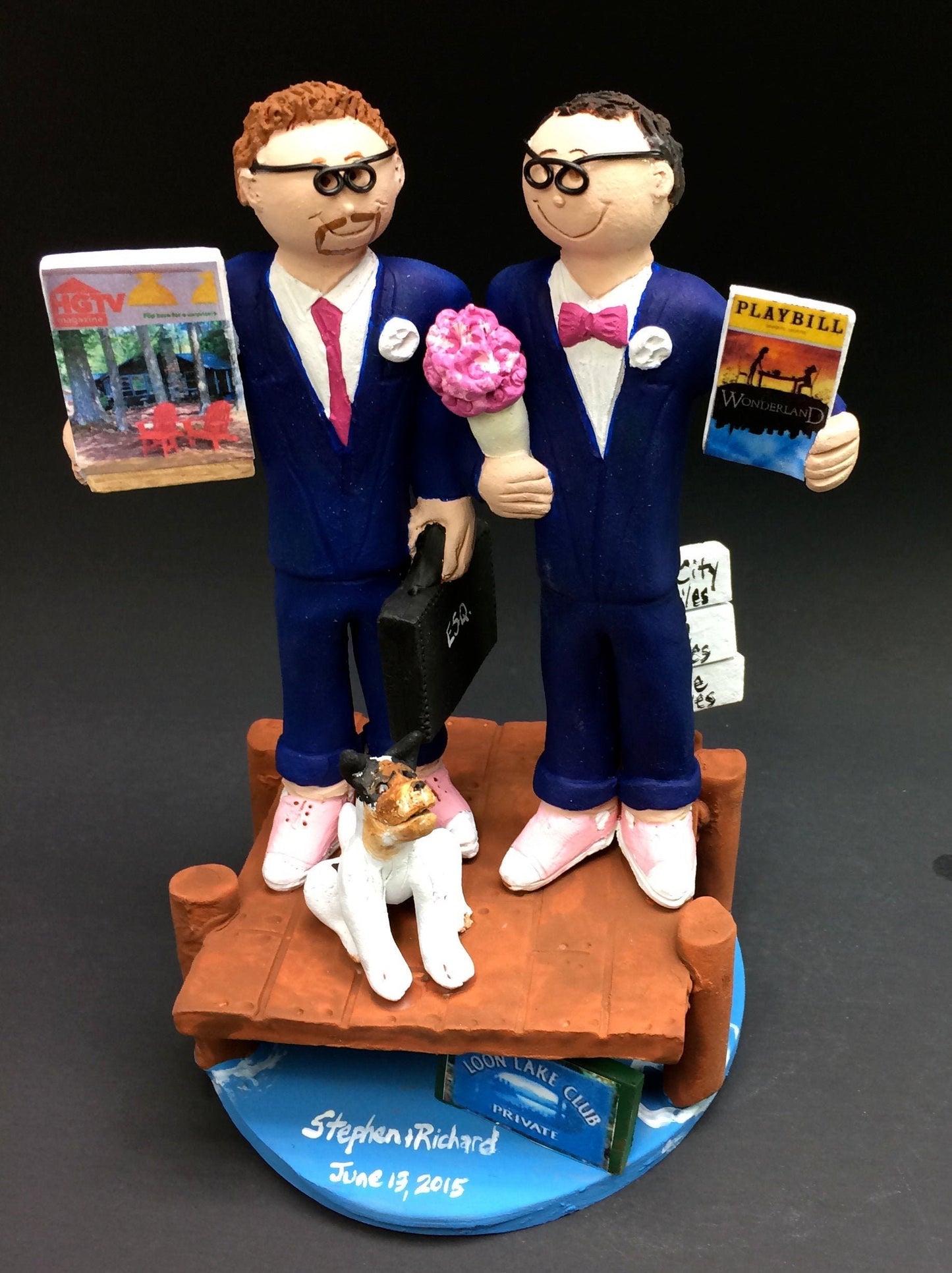 Same Sex Wedding Cake Toppers, Gay Wedding Cake Topper, Two Grooms Wedding Cake Topper - Gay's Wedding Cake Topper