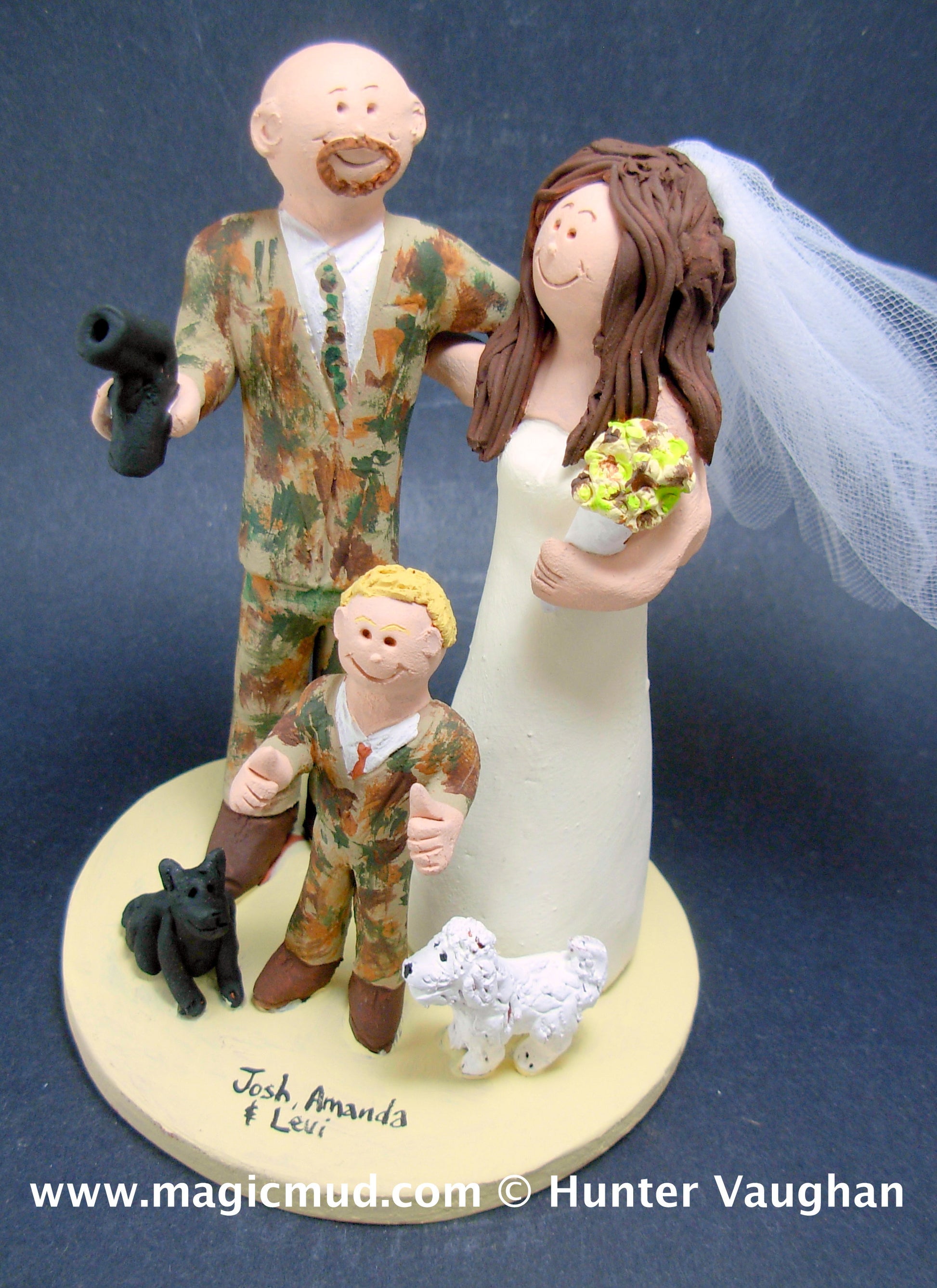 Hunting Groom Wedding Cake Topper, Duck Hunter's Wedding Cake Topper - Redneck Wedding Cake Topper - Shotgun Wedding Cake Topper - iWeddingCakeToppers