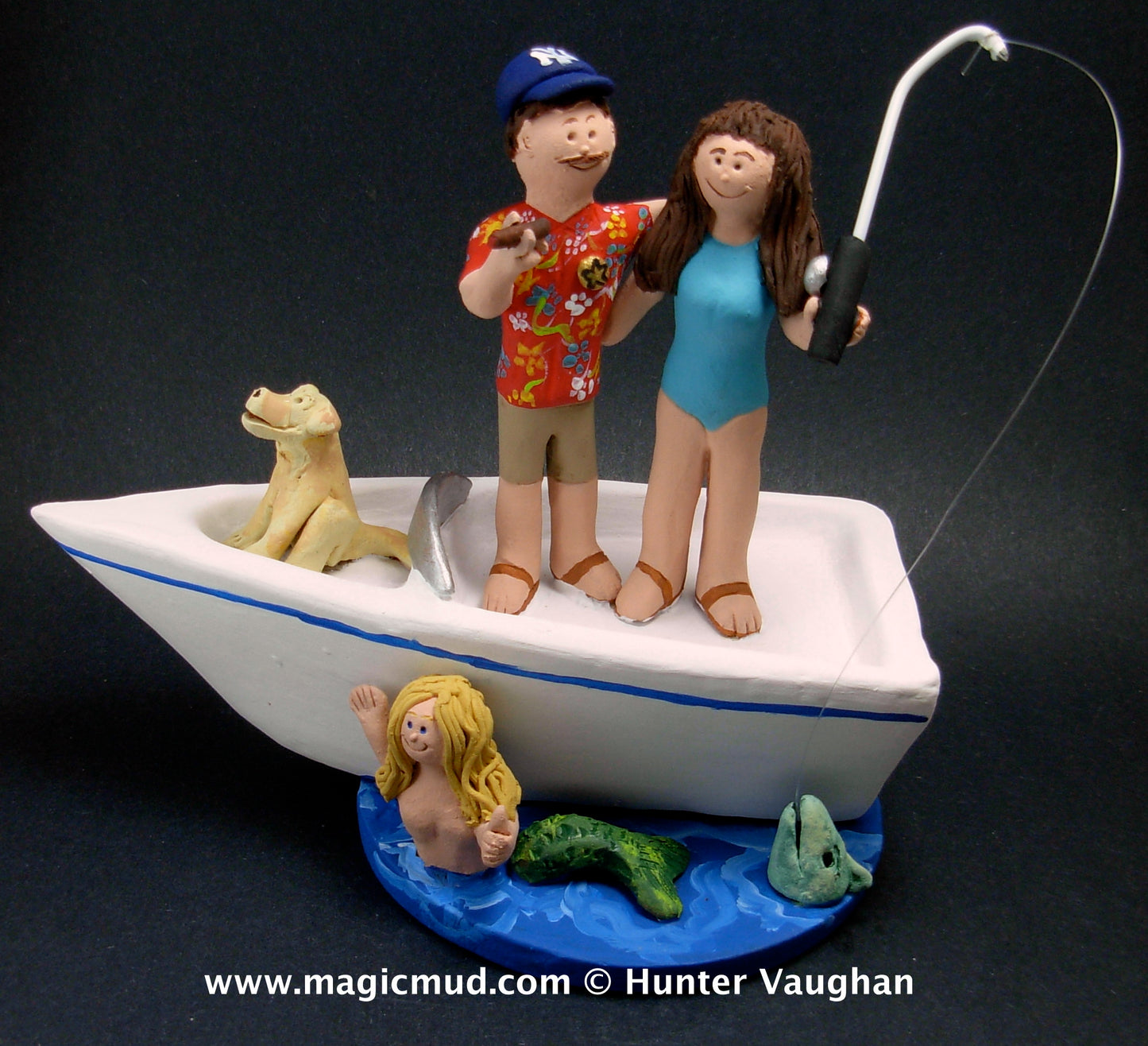 SailBoat Wedding Cake Topper, Yachting Wedding Cake Topper - Sailor's Wedding Cake Topper- MotorBoat Wedding Cake Topper - iWeddingCakeToppers