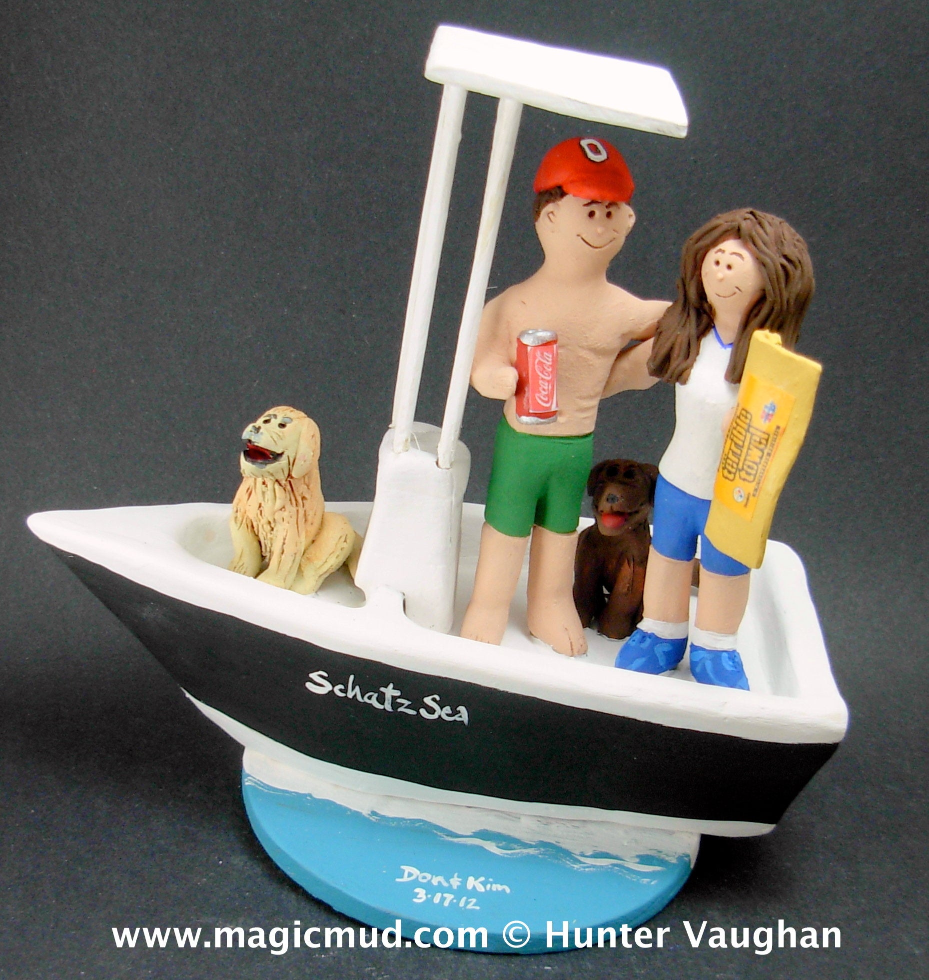 SailBoat Wedding Cake Topper, Yachting Wedding Cake Topper - Sailor's Wedding Cake Topper- MotorBoat Wedding Cake Topper - iWeddingCakeToppers