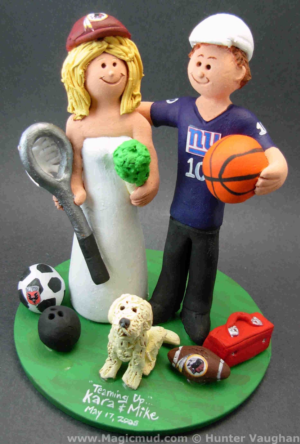 Basketball Wedding Cake Topper - Michigan State Wedding Cake Topper - Detroit Tigers Wedding cake topper - Red Wings Wedding Cake Topper