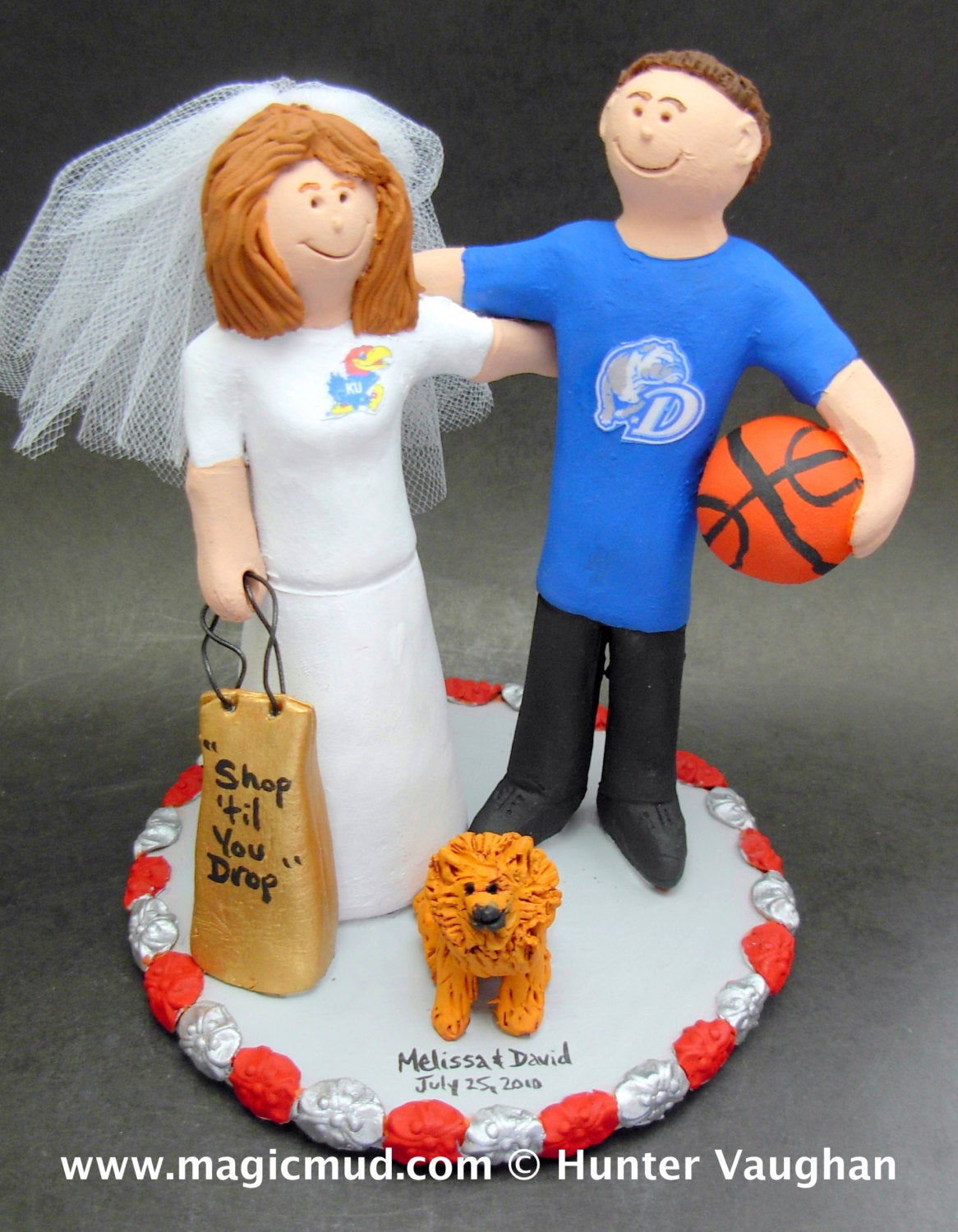 Basketball Wedding Cake Topper - Michigan State Wedding Cake Topper - Detroit Tigers Wedding cake topper - Red Wings Wedding Cake Topper - iWeddingCakeToppers