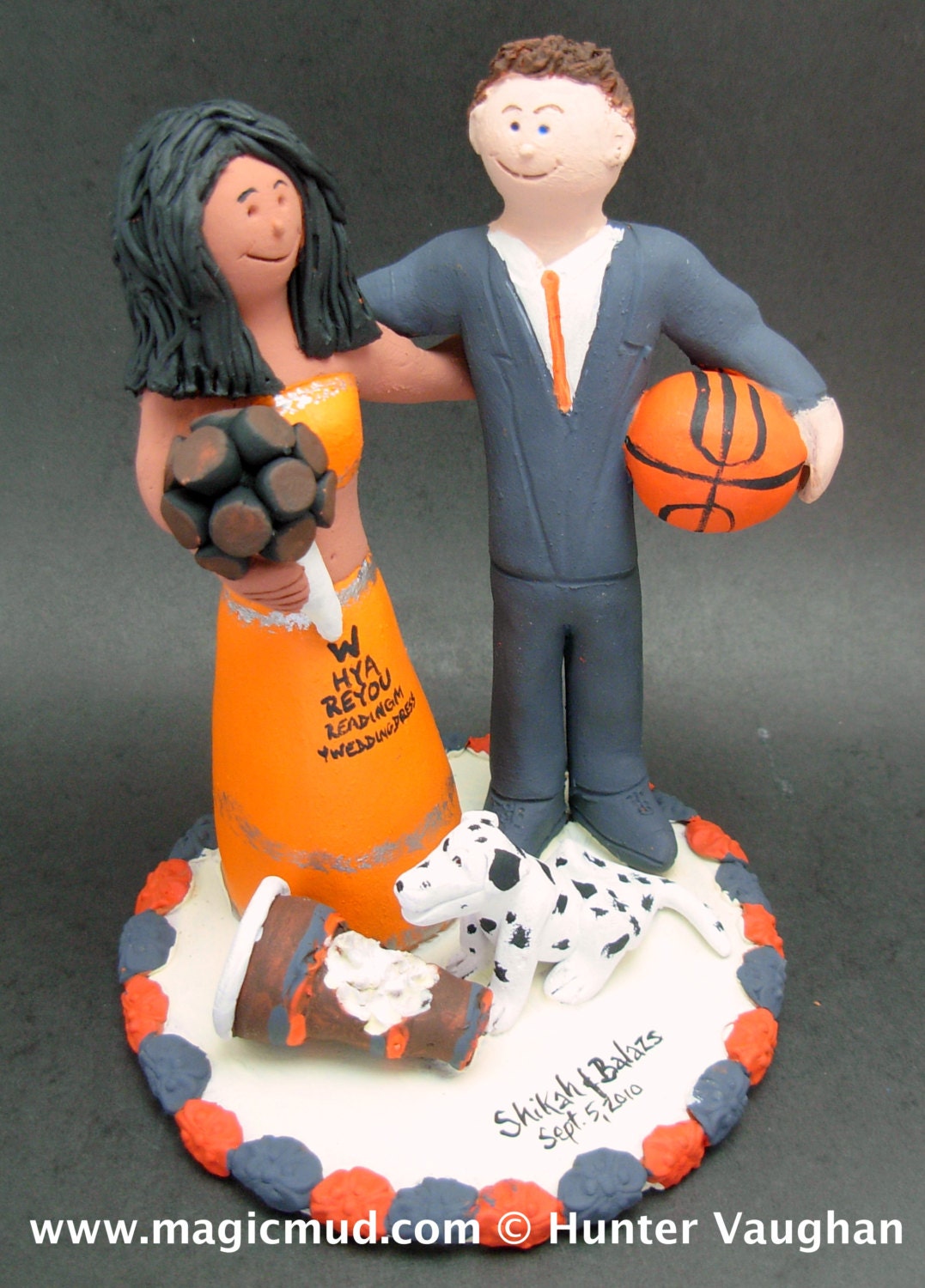 Basketball Wedding Cake Topper - Michigan State Wedding Cake Topper - Detroit Tigers Wedding cake topper - Red Wings Wedding Cake Topper
