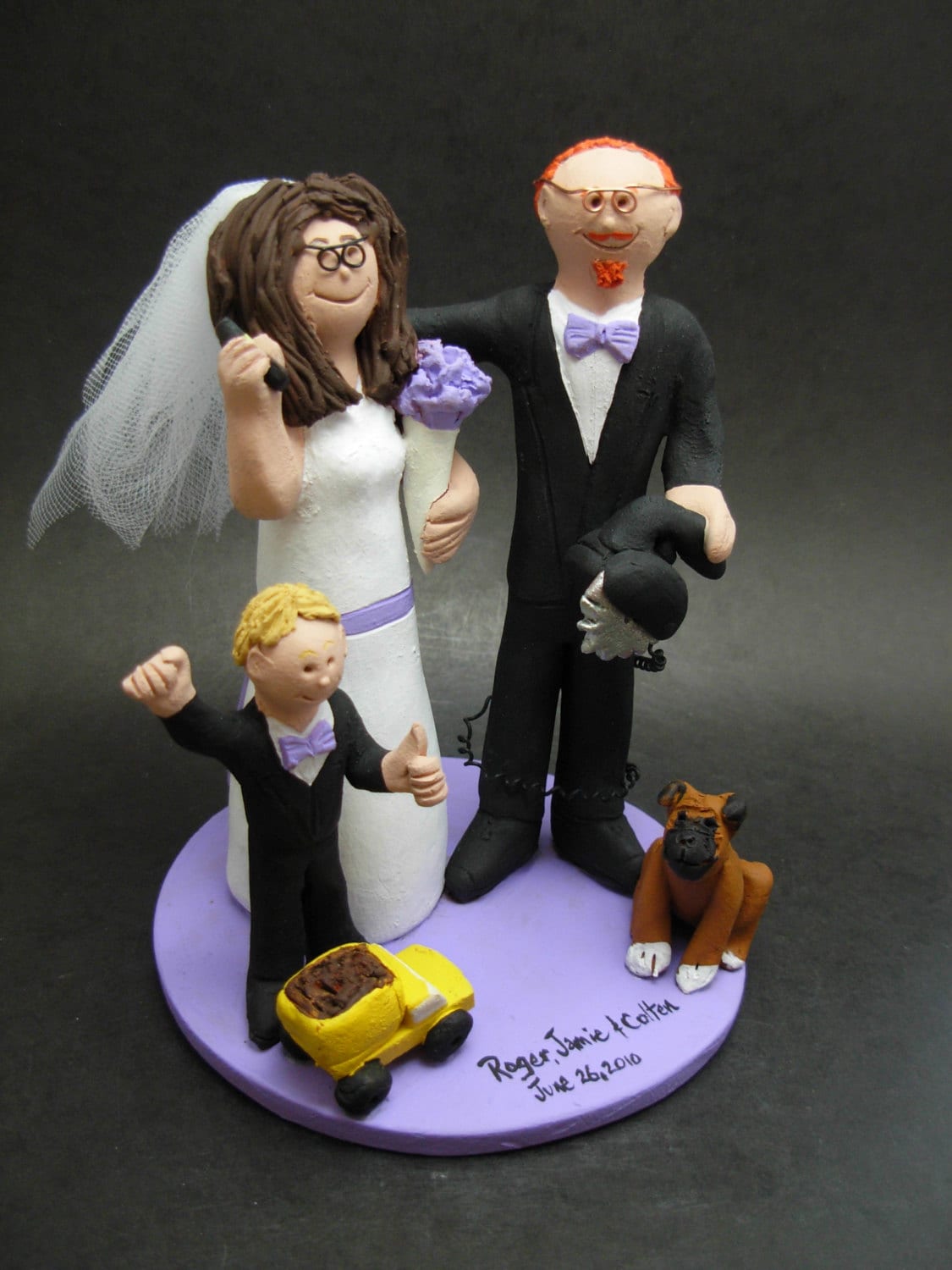 Blended Family Wedding Cake Topper,  Wedding Cake Topper with Kids, 2nd Marriage CakeTopper, Wedding CakeTopper with Children,family topper