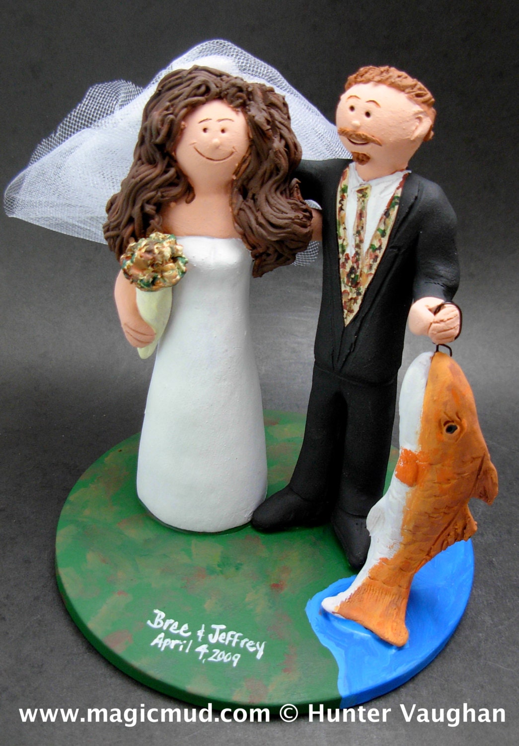 Personalized Fisherman' s Wedding Cake Topper, custom made to order fi –  CustomWeddingCakeToppers
