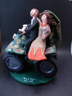 Custom ATV Riders Wedding Cake Topper, All Terrain Vehicle Wedding Cake Topper, Off Road Vehicle Wedding Cake Topper, ATV Riders Cake Topper - iWeddingCakeToppers