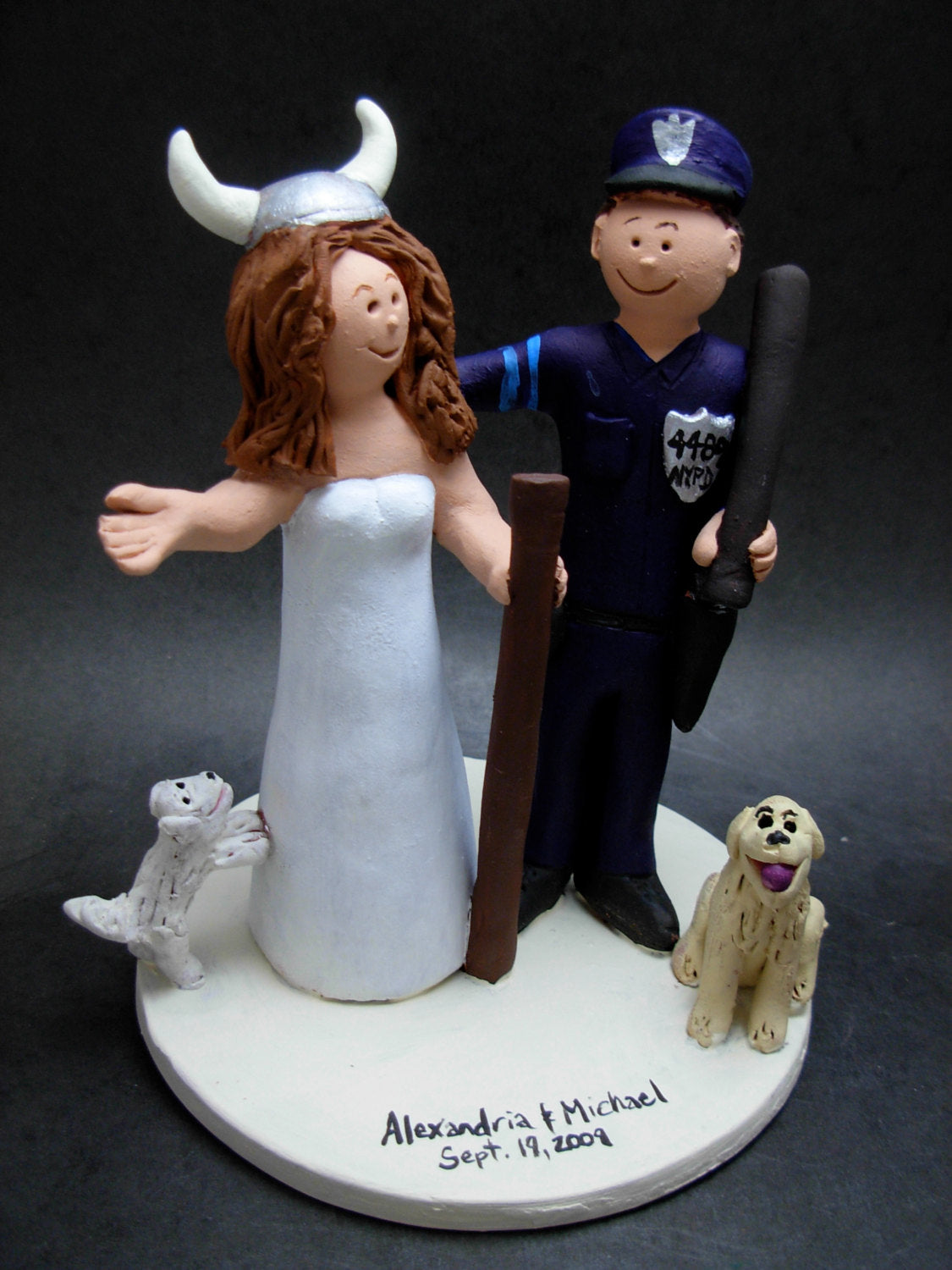 Police Officer's Wedding Cake Topper, Policeman Wedding Cake Topper, Law Enforcement Wedding Cake Topper, Cop Wedding Cake Topper - iWeddingCakeToppers