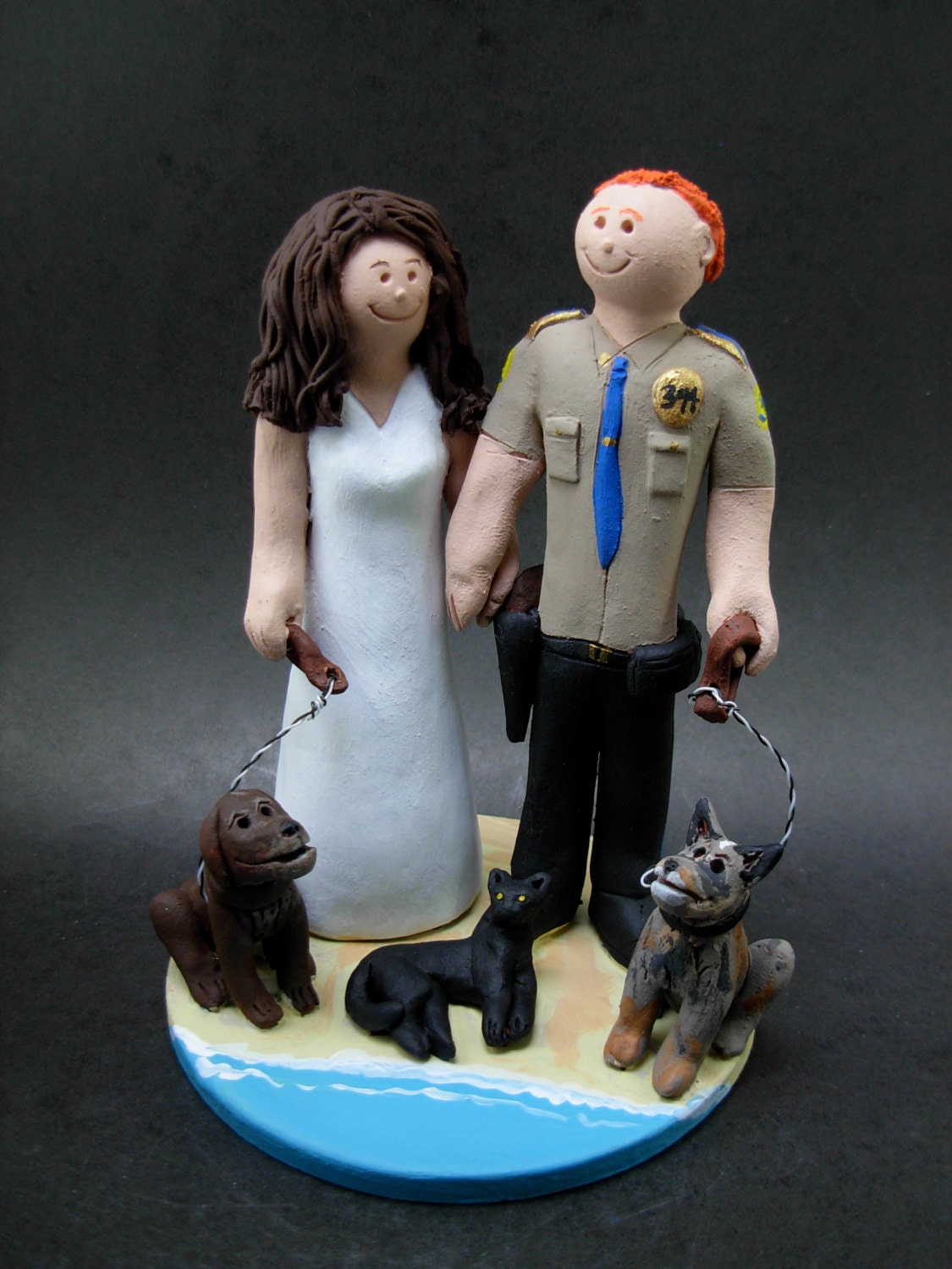 Police Officer's Wedding Cake Topper, Policeman Wedding Cake Topper, Law Enforcement Wedding Cake Topper, Cop Wedding Cake Topper
