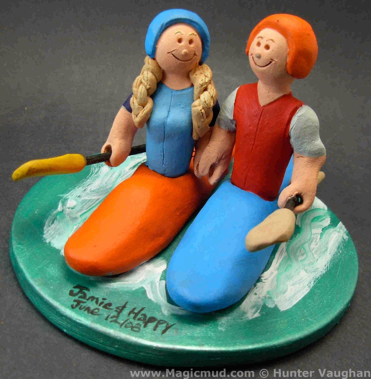 Bride in a Canoe Wedding Cake Topper, Canoeing Wedding Cake Topper, Canoeists Wedding Cake Topper, Campers Wedding Cake Topper,Kayak CakeTop