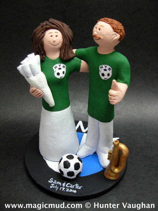 Soccer Wedding Cake Topper, Soccer Bride and Groom Wedding Cake Topper, Athlete's Wedding Cake Topper, Any Sport Wedding Cake Topper - iWeddingCakeToppers