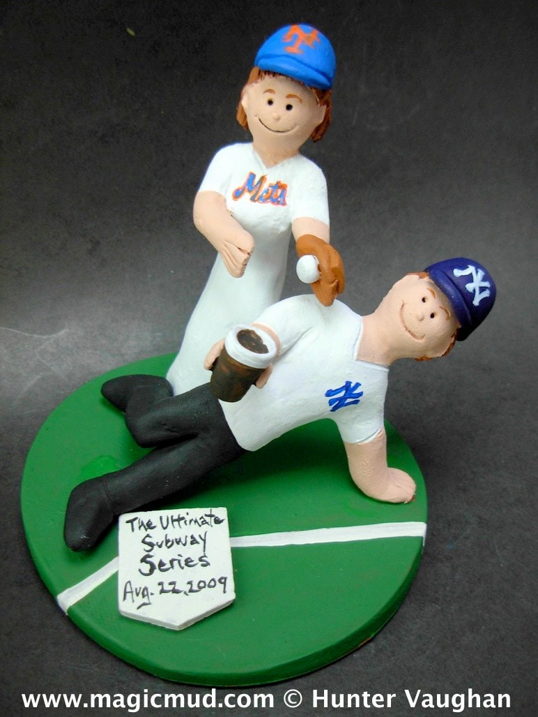 New York Yankee's Baseball Wedding Cake Topper, Red Sox Wedding Cake Topper, Baseball Wedding Cake Topper, Fenway Park Wedding Cake Topper