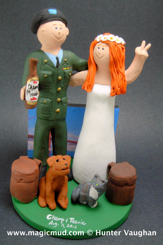 Marine's Wedding Cake Topper, Soldiers Wedding Cake Topper, Military Wedding Cake Topper, Army Wedding Cake Topper, Beret Wedding CakeTopper