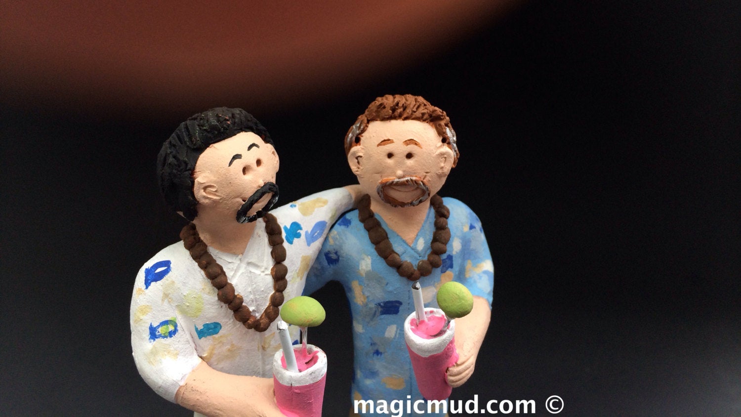 Gay Men's Wedding Cake Topper, Gay Wedding Cake Topper, Caketopper for 2 Men, Two Grooms Caketopper, Gays Wedding Cake Topper - iWeddingCakeToppers