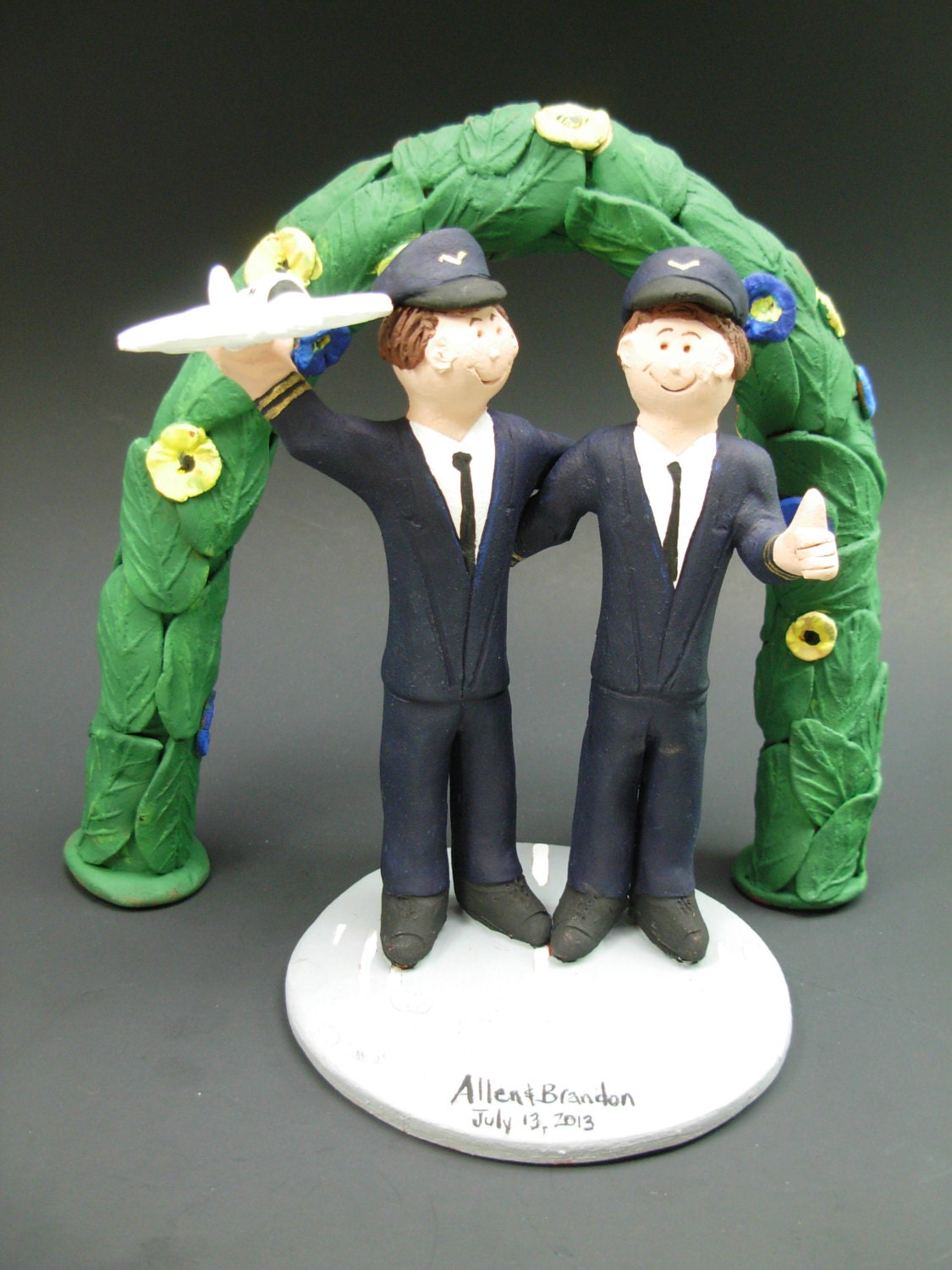 Customized same sex wedding cake topper, Gay Wedding Cake Topper, Caketopper for 2 Men, Two Grooms Caketopper, Gays Wedding Cake Topper