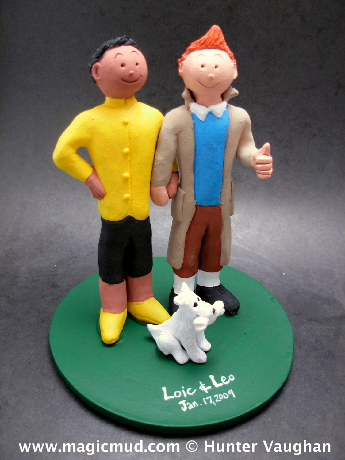 Interracial Gay's Wedding Cake Topper, Gay Wedding Cake Topper, Caketopper for 2 Men, Two Grooms Caketopper, Gays Wedding Cake Topper