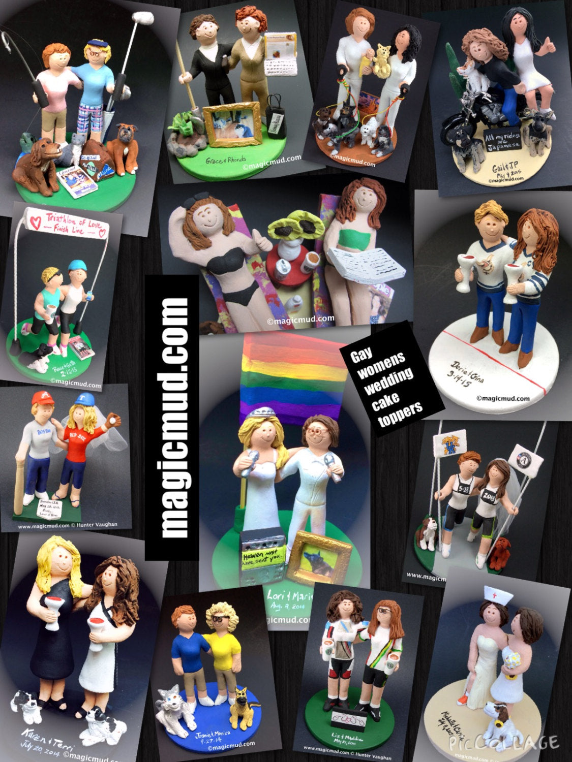Gay Women Golfer's Wedding Caketopper, Lesbian Wedding CakeTopper, Gay Wedding Figurine, Same Sex Wedding CakeTopper,CakeTopper for Lesbians - iWeddingCakeToppers