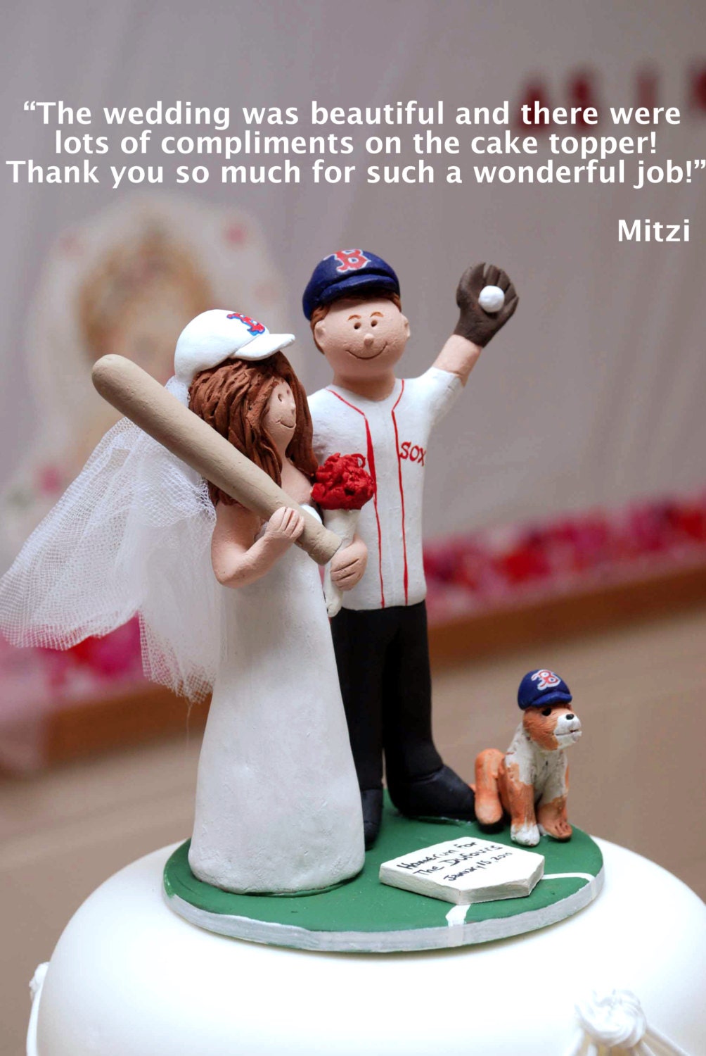 Buckeyes Bride Mets Groom Baseball Wedding Cake Topper, Ohio Buckeyes Wedding Cake Topper, Ohio Buckeyes Wedding Anniversary Gift