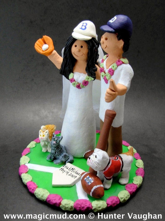 MLB Baseball Wedding Cake Topper