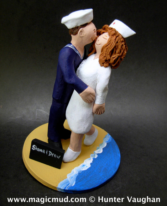 Navy Sailor Wedding Cake Topper , Soldier's Wedding Cake Topper, Nurse's Wedding Cake Topper, Air Force/Navy/ Marine's Wedding Cake Topper