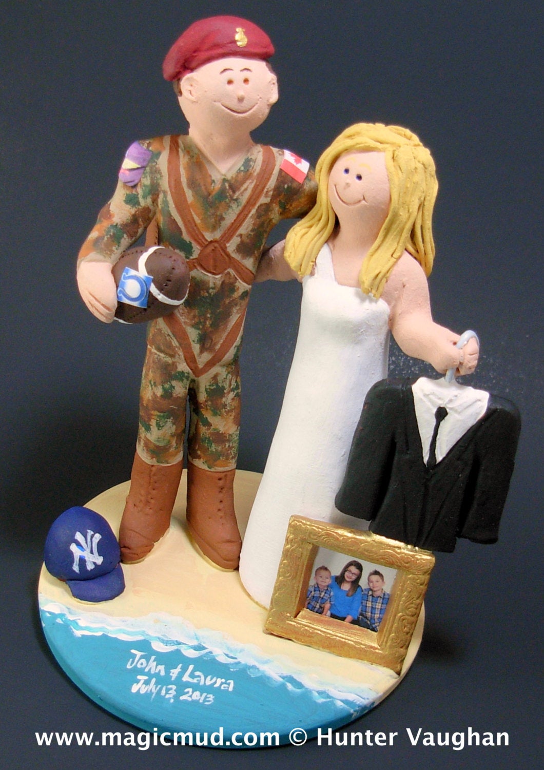 Paratrooper Groom Wedding Cake Topper, Soldier's Wedding Anniversary Gift/Cake Topper, Military Wedding Cake Topper, Navy Wedding CakeTopper - iWeddingCakeToppers