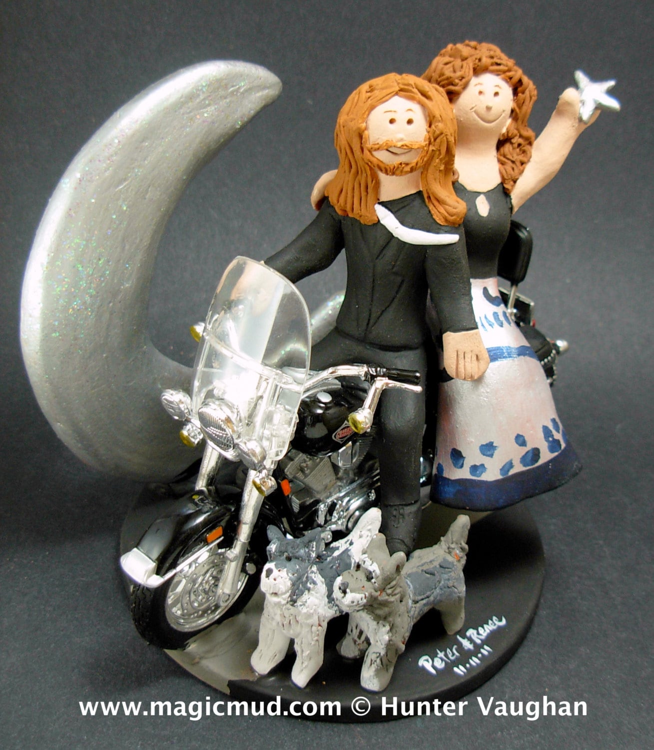 Harley Davidson Wedding Cake Topper, Bikers Wedding Anniversary Cake Topper, Motorcycle Wedding Anniversary Gift/CakeTopper, Harley Bride