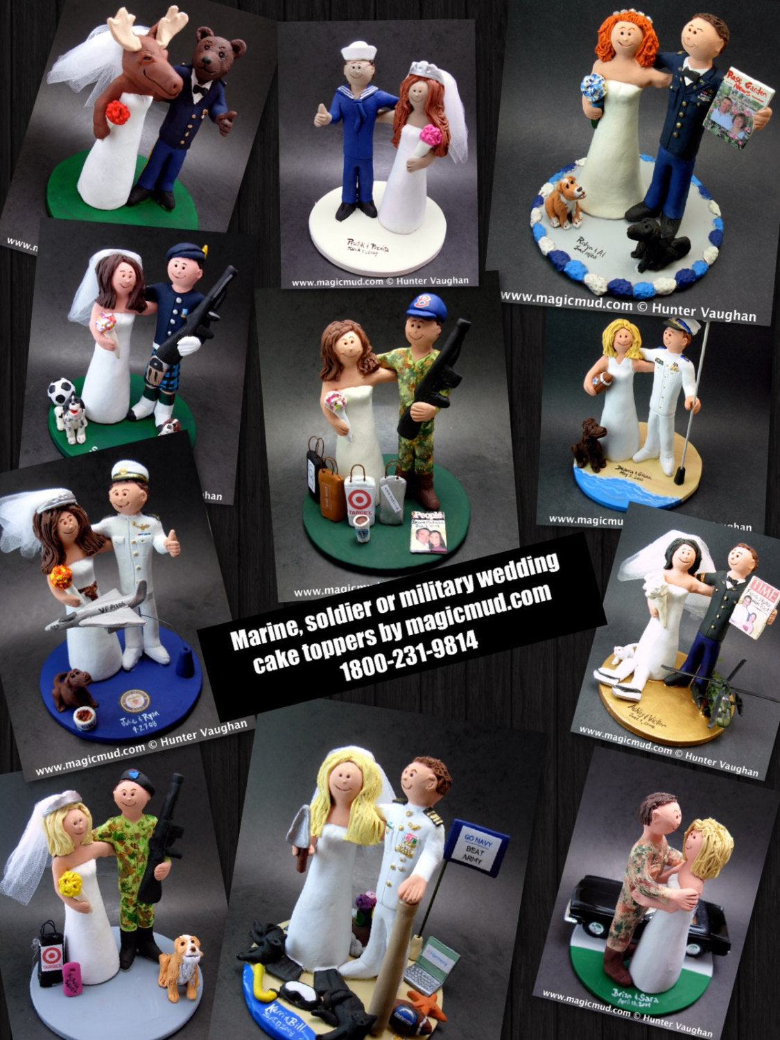 Helicopter Pilot's Wedding Cake Topper, Helicopter Pilot's Wedding Anniversary Gift/Cake Topper, Black Hawk Chopper Wedding Cake Topper, - iWeddingCakeToppers