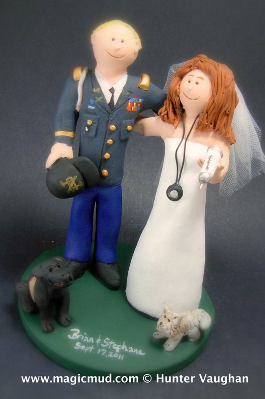 Captain Infantry Branch US Army Wedding Cake Topper, Soldier's Wedding Anniversary Gift , Military Wedding Cake Topper, Air Force Caketopper - iWeddingCakeToppers