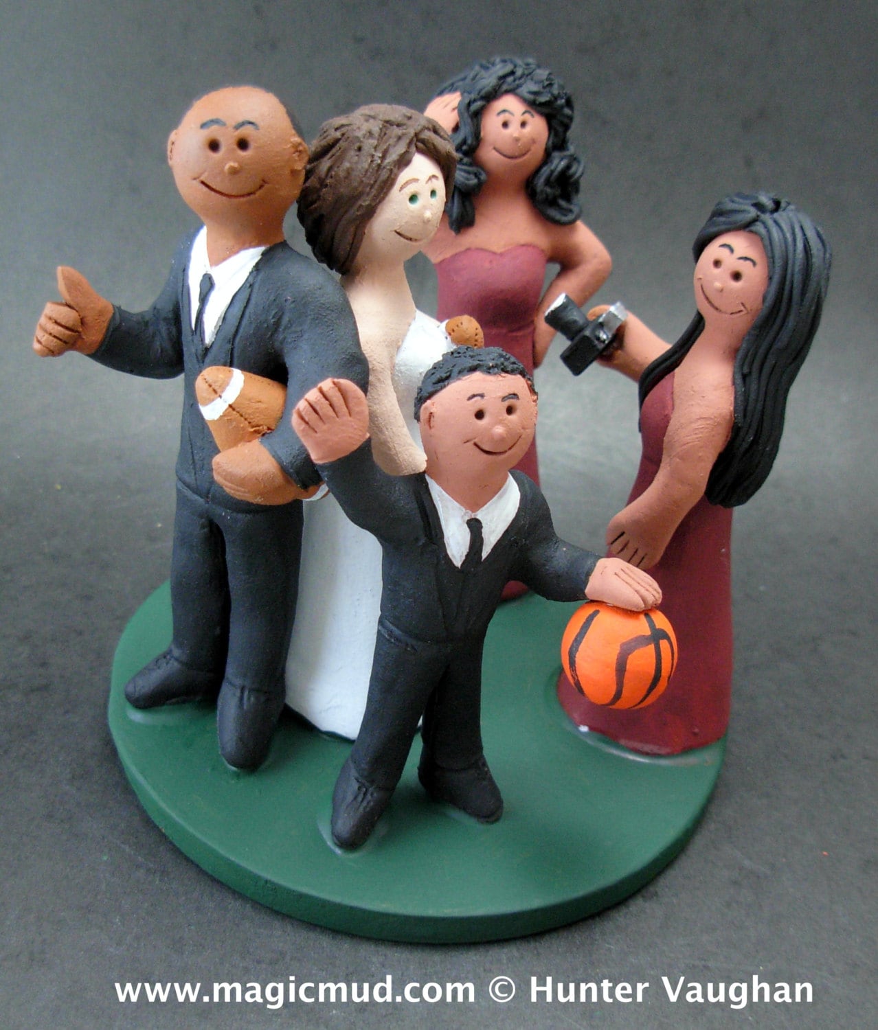 Wedding Cake Topper for a Mixed Family, Two Family Wedding Cake Topper, Step Family Wedding Cake Topper, Blended Family Caketopper