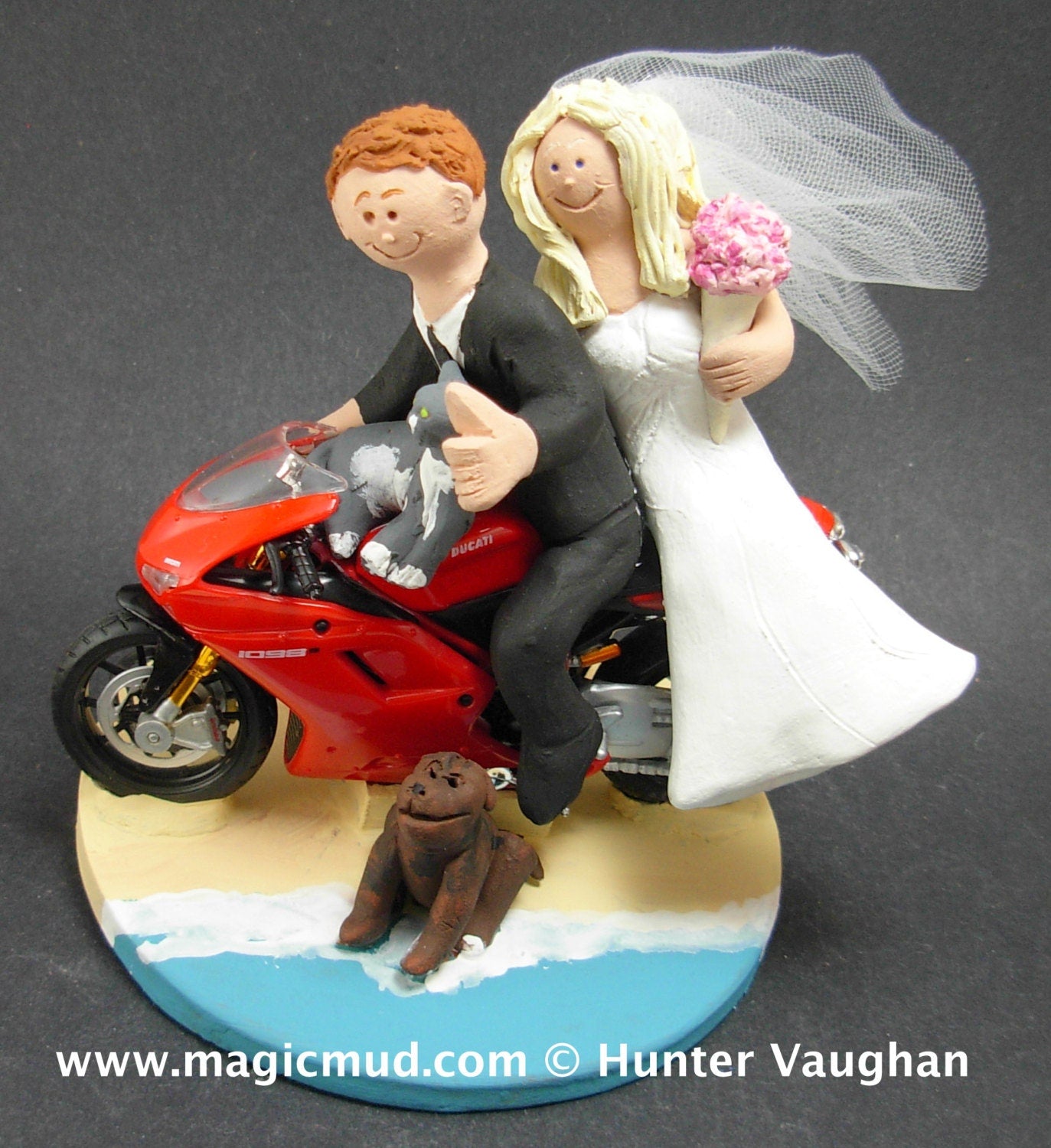 Ducati Sportbike Motorcycle Wedding Cake Topper, Motorcycle Wedding Cake Topper, Ducati Wedding Cake Topper, Bikers Wedding Cake Topper