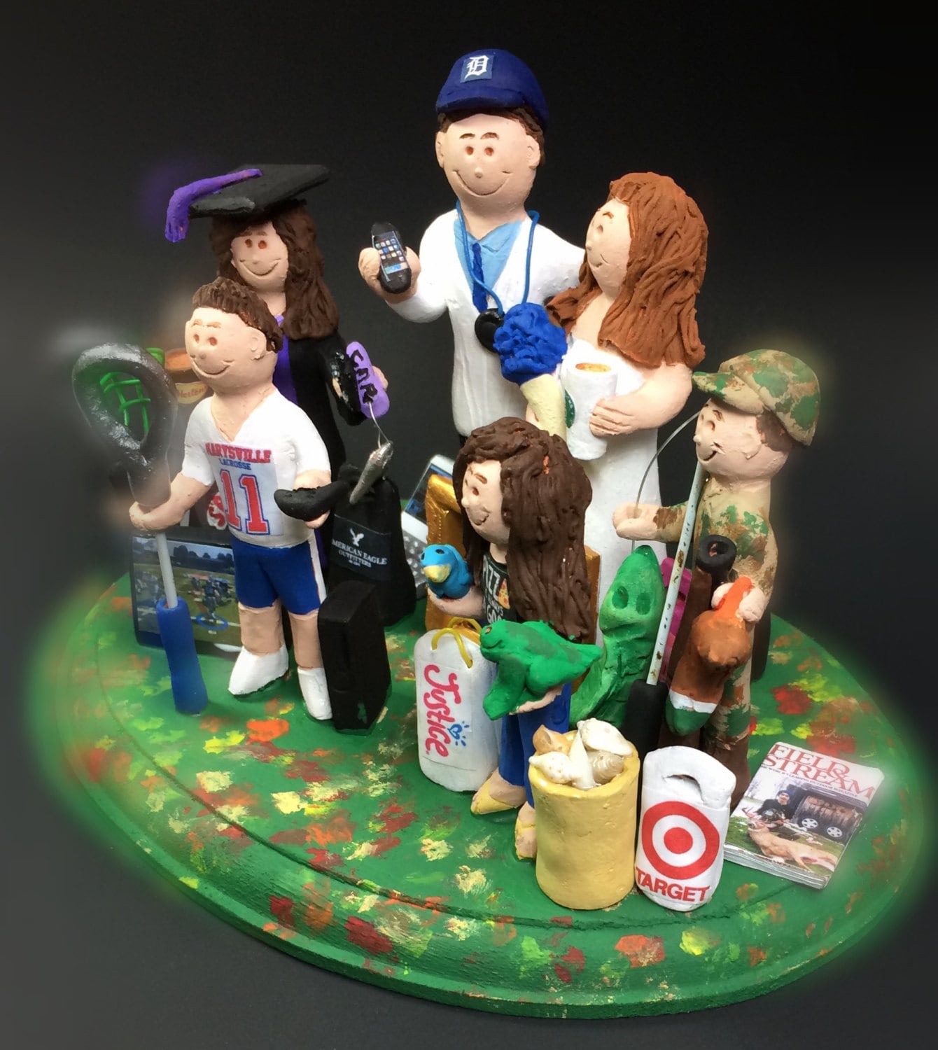 Blended Family Custom Made Wedding Cake Topper, Mixed Family Wedding Cake Topper, Step Family Wedding Cake Topper, Blended Family Caketopper