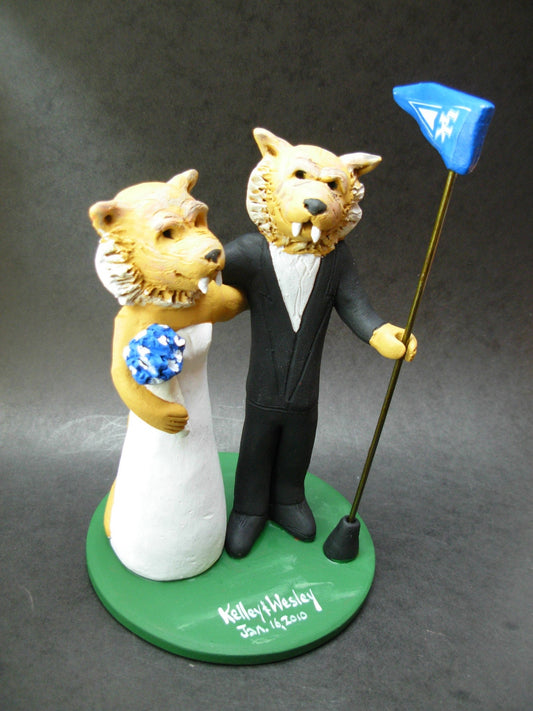 Cougars Football Wedding Cake Topper, Shasta Cougar Wedding Cake Topper, Arizona Cougar Wedding Cake Topper