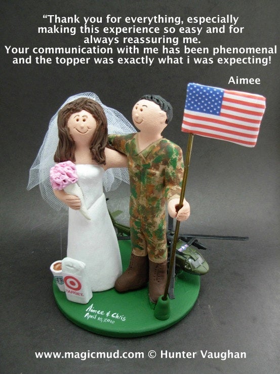 American Flag Groom, "Old Glory" Wedding Cake Topper, USA Flag Wedding Anniversary Gift, Pilot's Wedding Anniversary Gift, Anniversary Gift - iWeddingCakeToppers