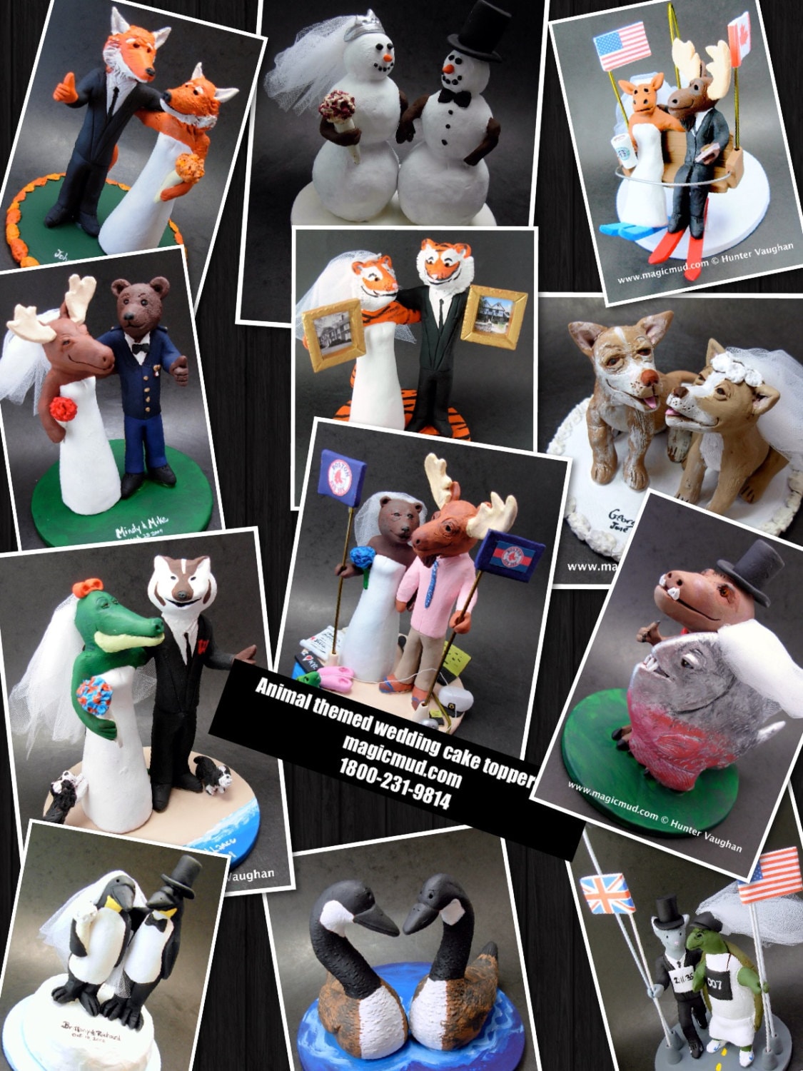 Snowman Bride and Groom Wedding Cake Topper, custom made Snowman Wedding Cake Topper,  Wedding Cake Topper for Snowmen