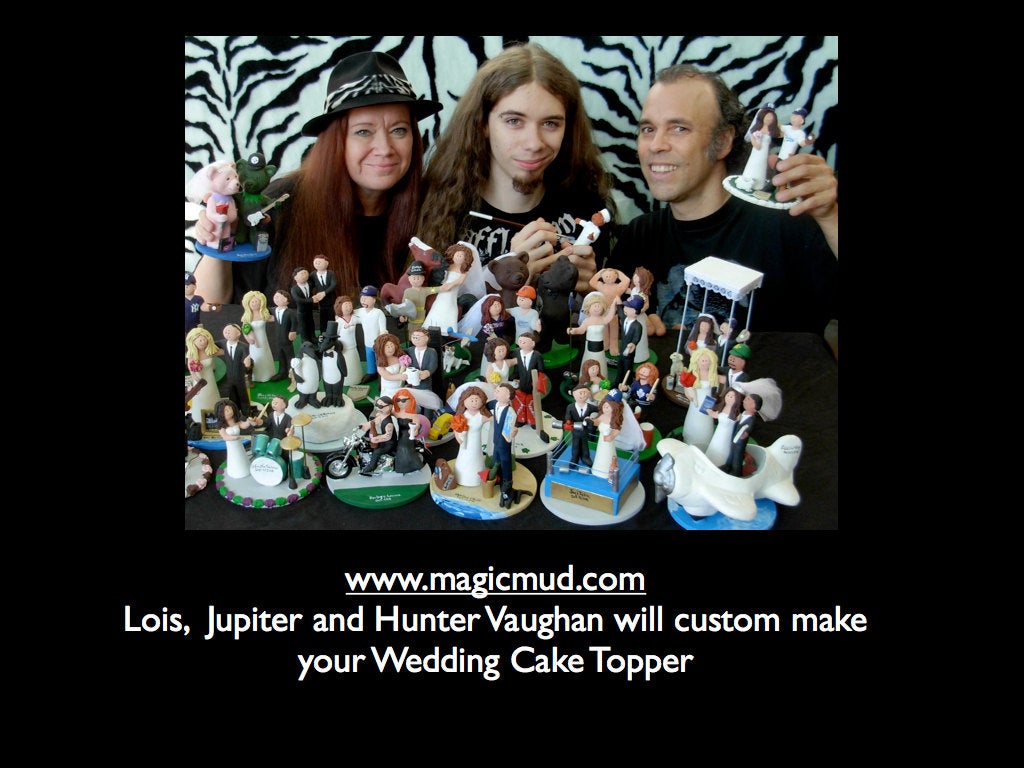 Tropical Island Wedding Cake Topper, Custom Made Chef Wedding Cake Topper, Palm Tree Beach Wedding Cake Topper, Hula Dancer Wedding Cake Top - iWeddingCakeToppers