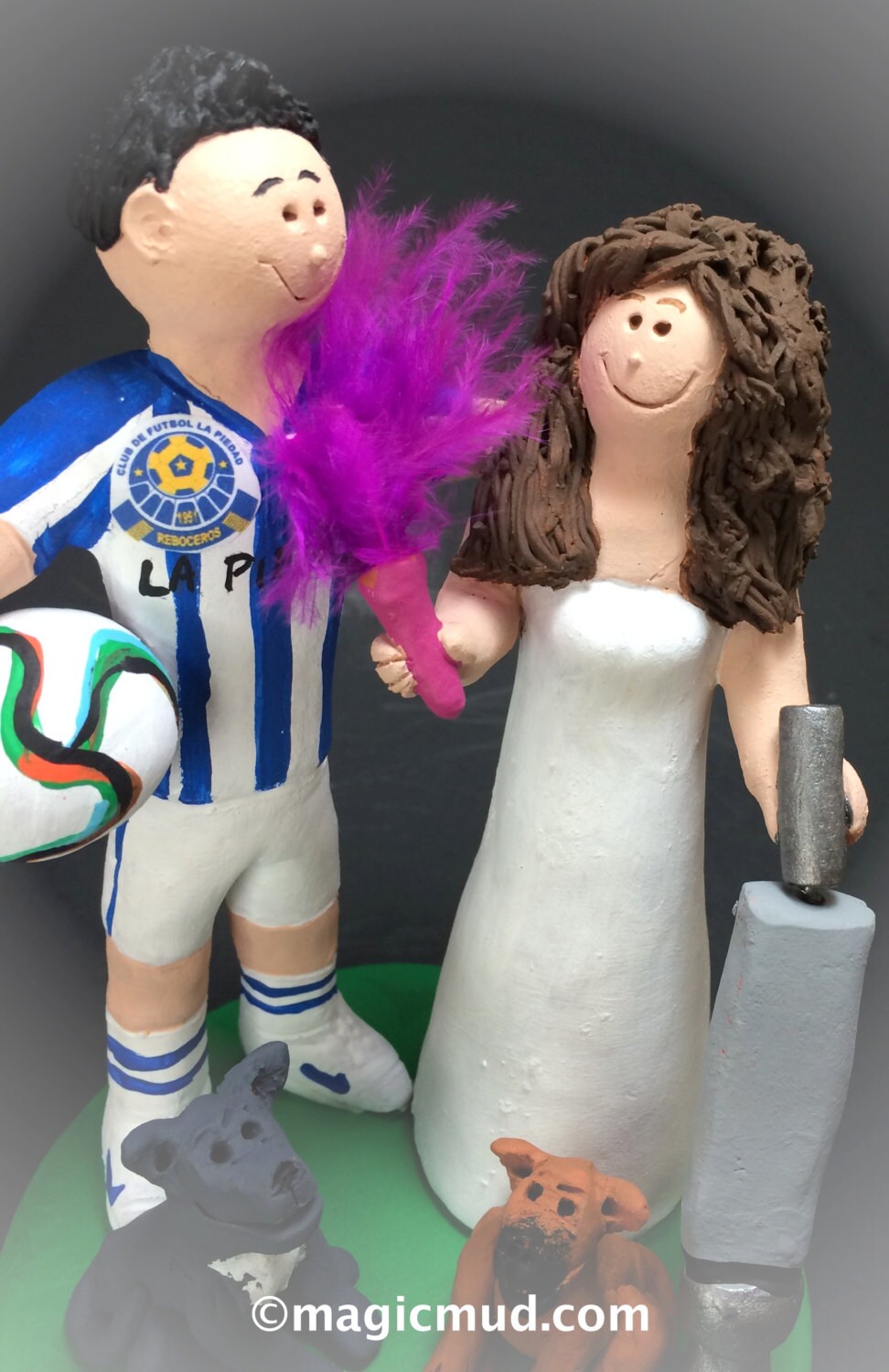 Soccer Groom Wedding Cake Topper,  FIFA Soccer Wedding Cake Topper -  Soccer Bride Wedding Cake Topper