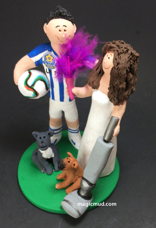 Soccer Groom Wedding Cake Topper,  FIFA Soccer Wedding Cake Topper -  Soccer Bride Wedding Cake Topper